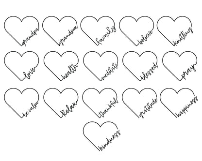 Heart Frame with Words SVG Bundle