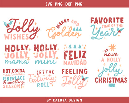 Magical Christmas SVG Bundle For Cricut, Cameo Silhouette Holiday Craft