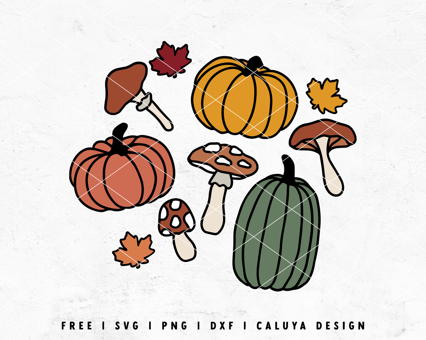 FREE Thanksgiving SVG | Fall Pumpkin SVG | Mushroom SVG