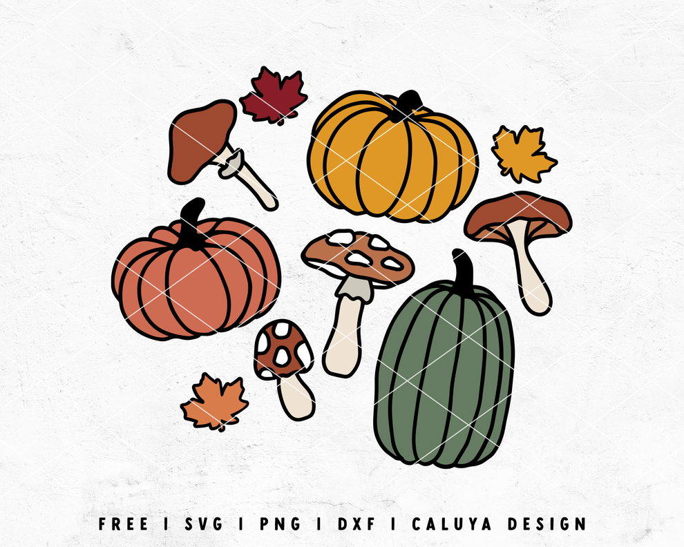 FREE Thanksgiving SVG | Fall Pumpkin SVG | Mushroom SVG Cut File for ...