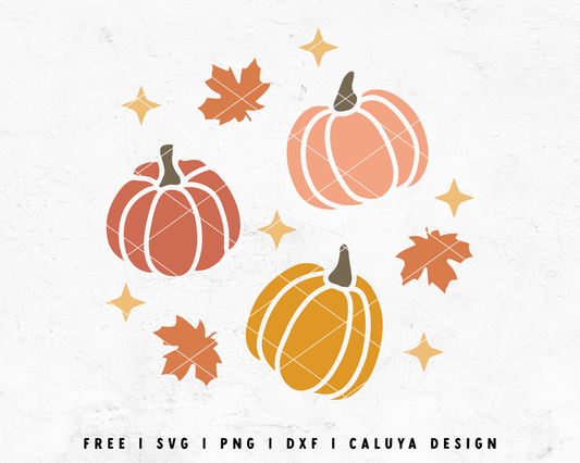 FREE Fall Pumpkin SVG | Fall Leaves SVG