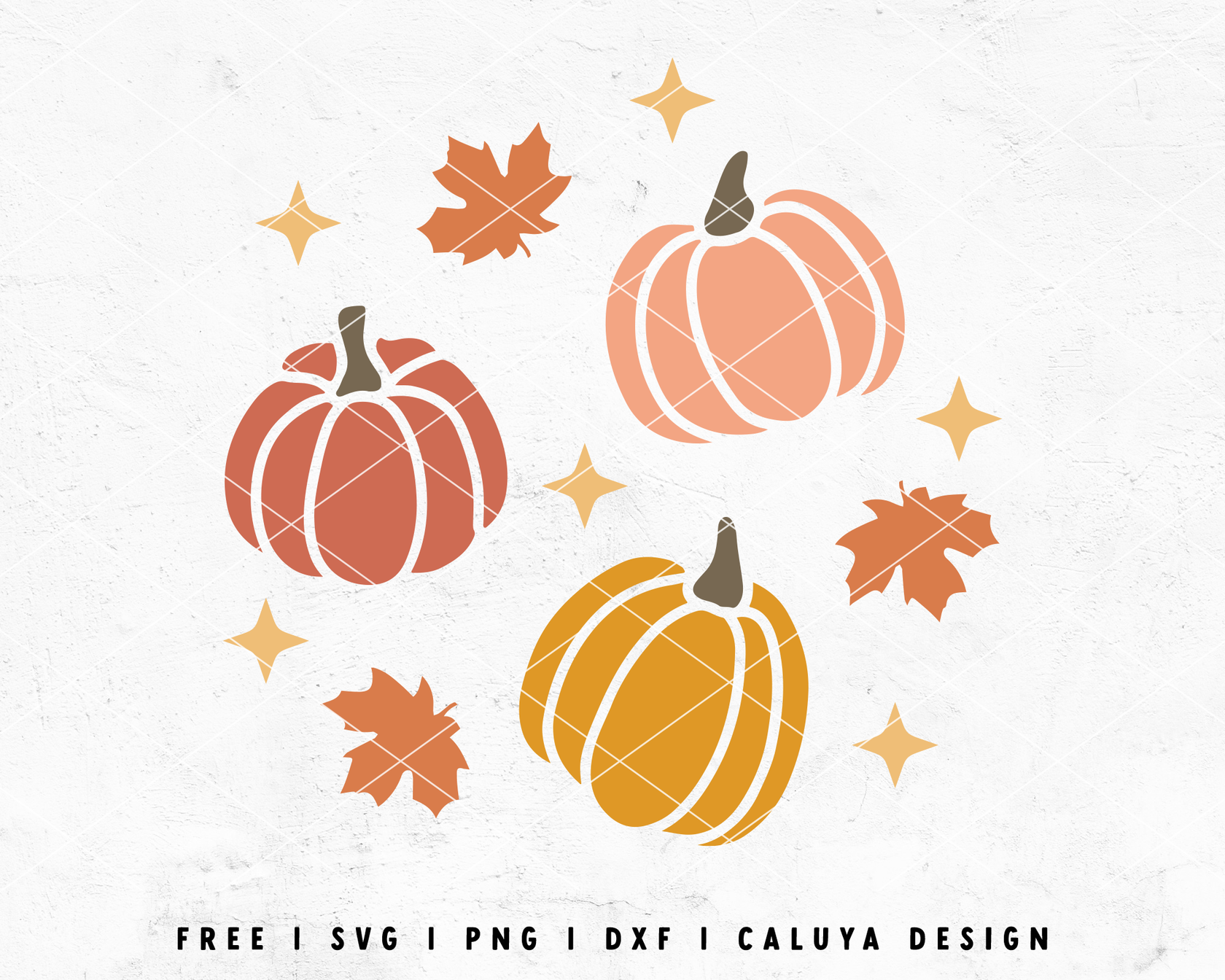 FREE Fall Pumpkin SVG | Fall Leaves SVG Cut File for Cricut, Cameo