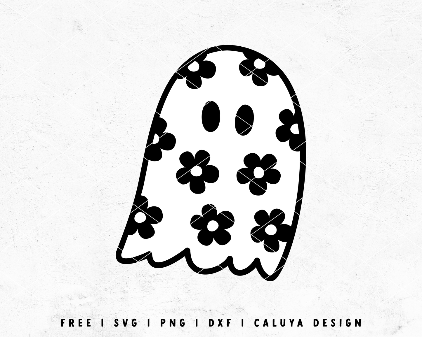 FREE Cute Ghost SVG | Hippie Ghost SVG