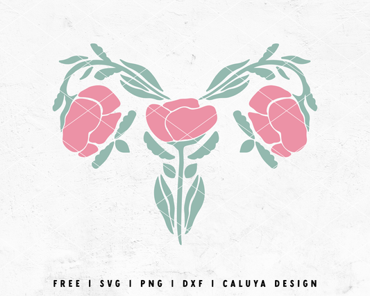 FREE Floral Uterus SVG | Feminism SVG