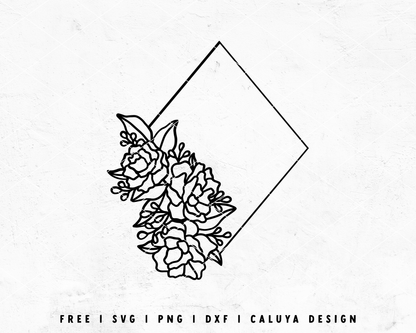 FREE Floral Frame SVG | Geometric Frame SVG Cut File for Cricut, Cameo Silhouette | Free SVG Cut File