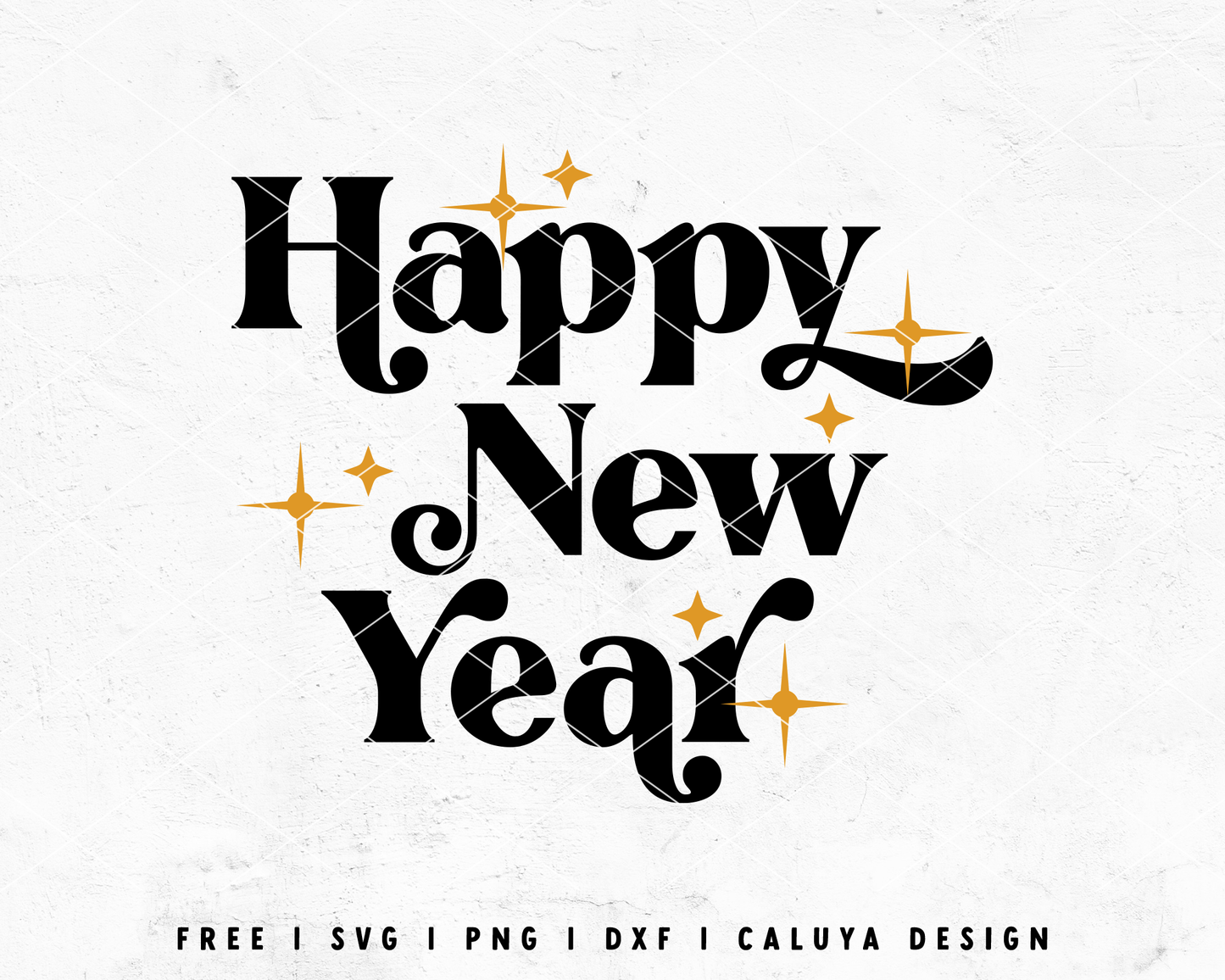 FREE Happy New Year SVG | Retro 2023 SVG Cut File for Cricut, Cameo Silhouette | Free SVG Cut File