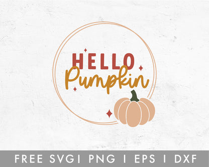 FREE Hello Pumpkin Wreath SVG