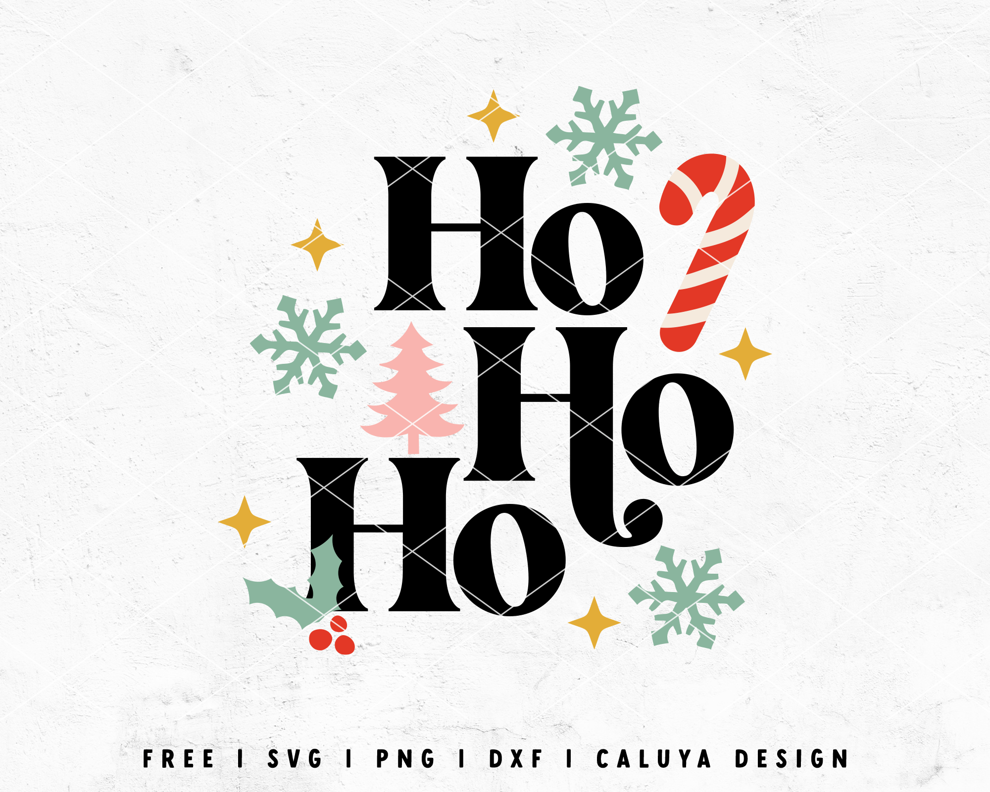 Hohoho Lettering Style FREE Ho Ho Ho SVG | Santa Quote SVG | Christmas Quote SVG Cut File for ...