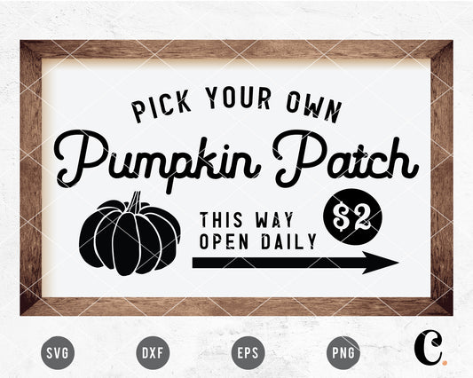Pick Your Own Pumpkin Patch SVG
