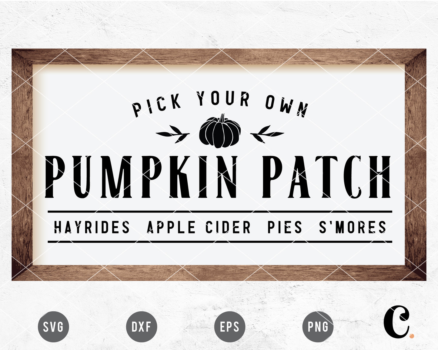 Farmhouse Pumpkin Patch Sign SVG