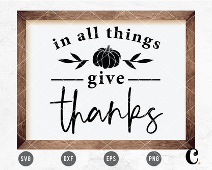 In All Things Give Thanks SVG