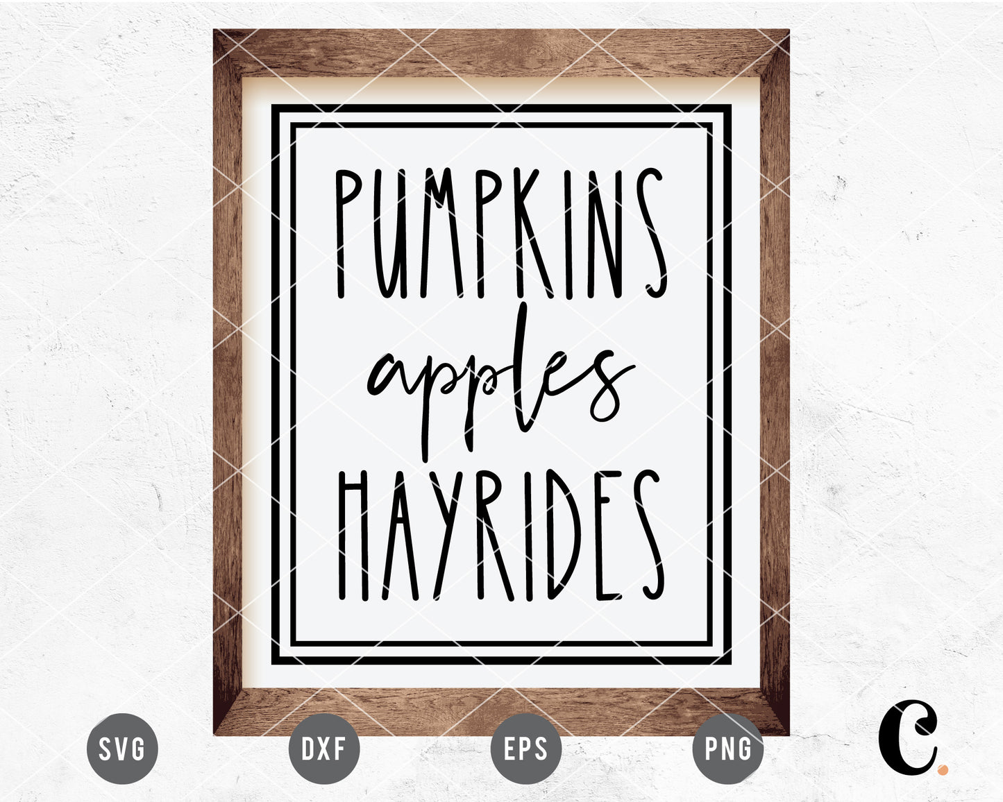 Pumpkins Apples Hayrides SVG