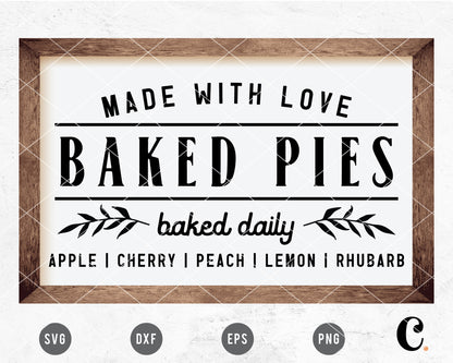 Made With Love Bakes Pies SVG