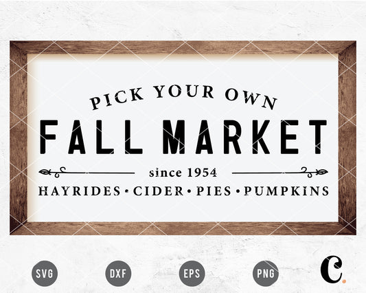 Farmhouse Fall Market Sign SVG