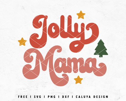 FREE Jolly Mama SVG | Retro Christmas SVG
