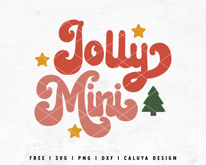 FREE Jolly Mini SVG | Retro Christmas SVG
