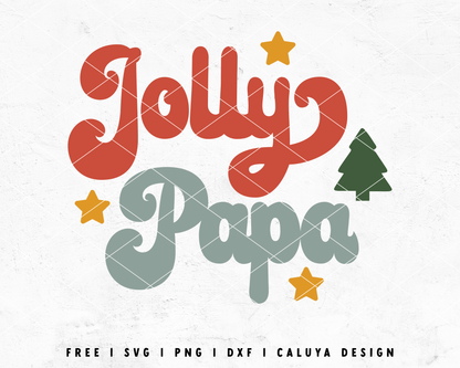 FREE Jolly Papa SVG | Retro Christmas SVG