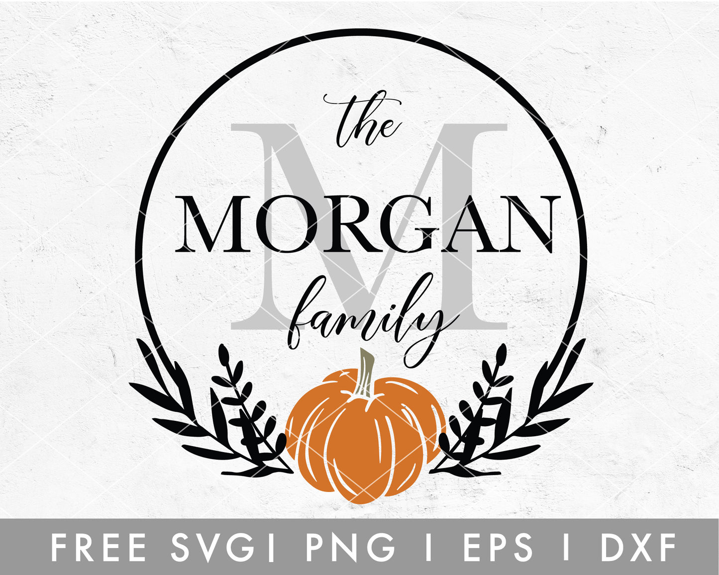 FREE Fall Family Monogram SVG