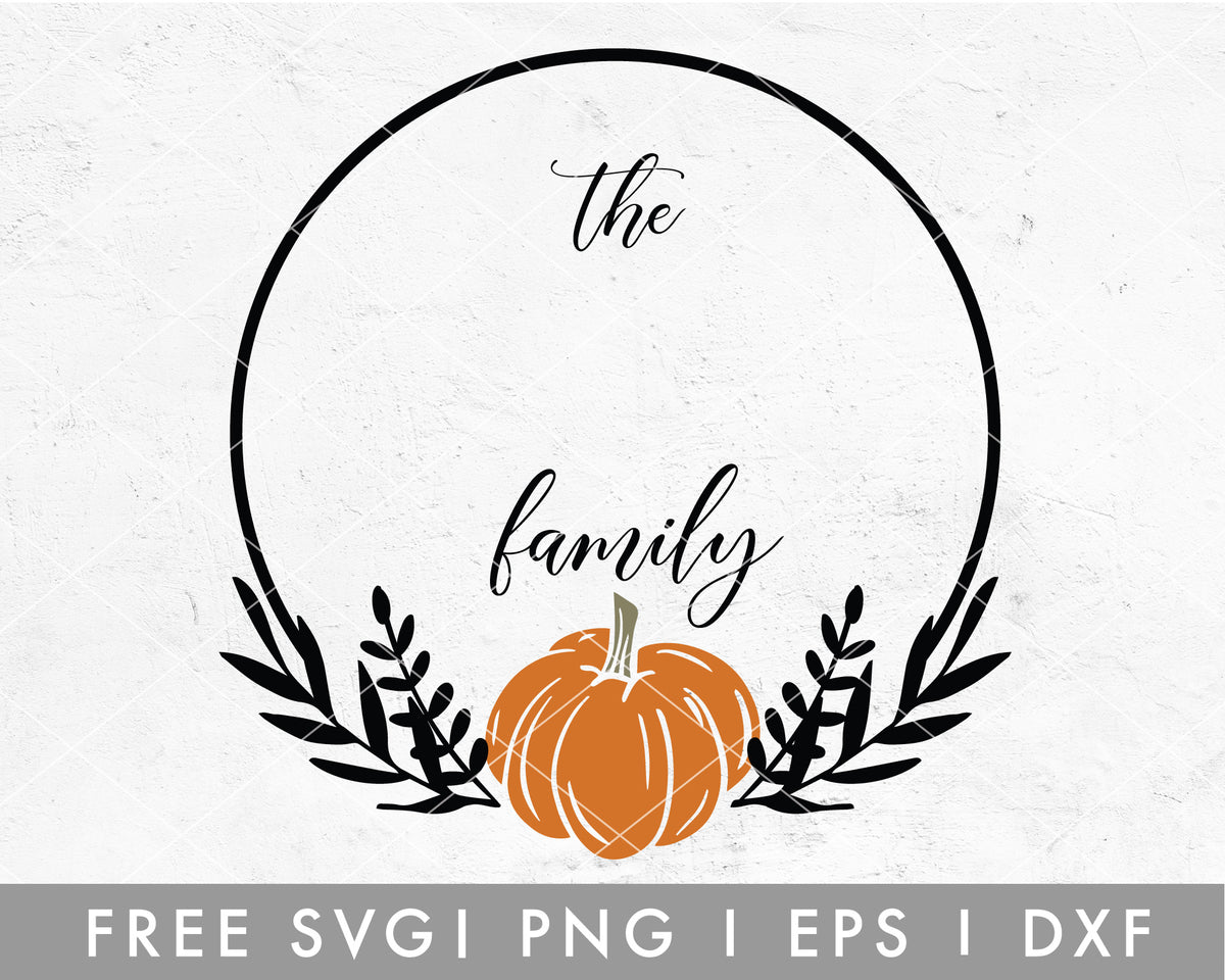 FREE Fall Family Monogram SVG For Cricut, Cameo Silhouette – Caluya Design