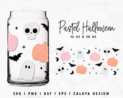 [ Premium ] Halloween SVG | Libbey Can Glass Template SVG