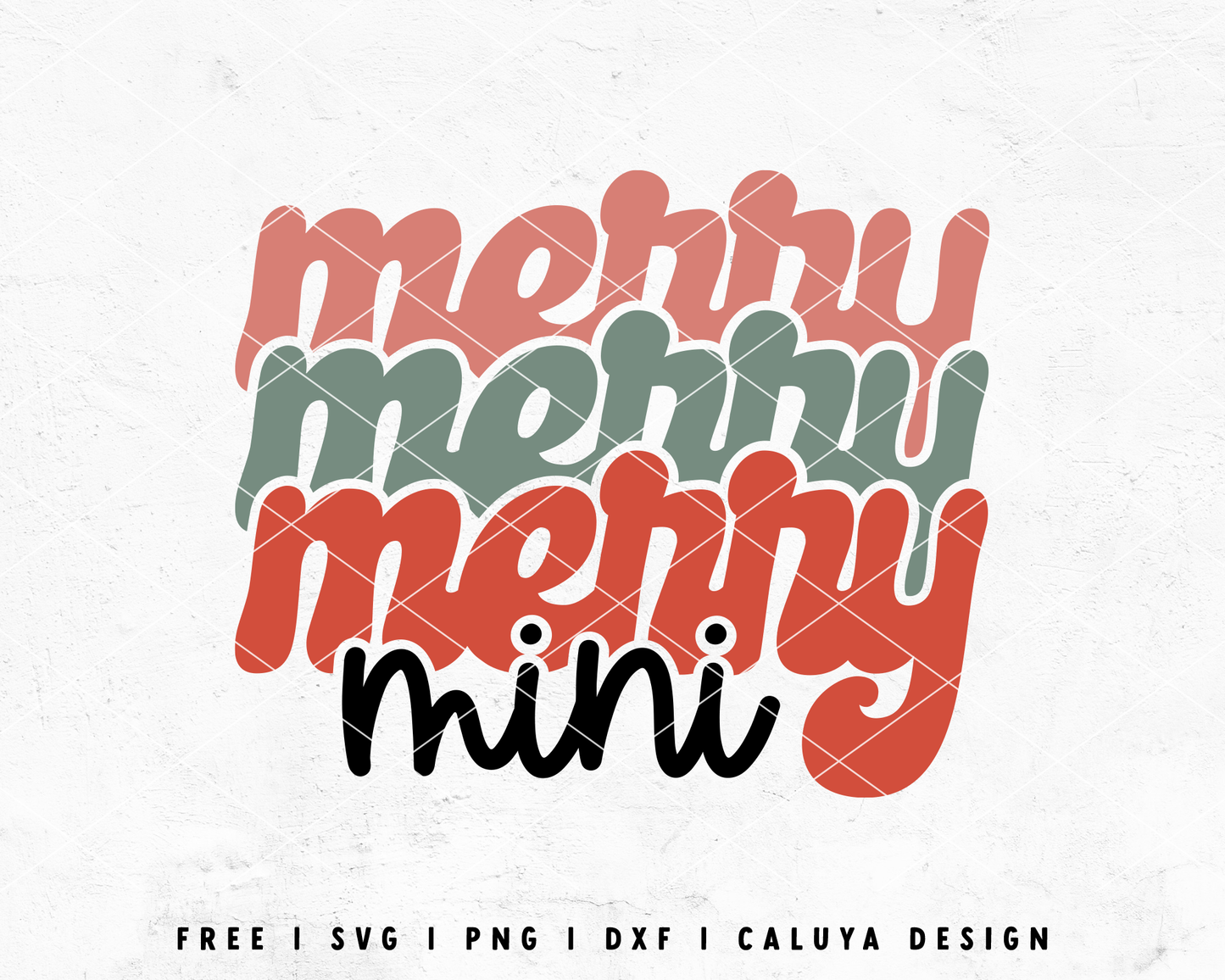 FREE Merry Mini SVG | Cute Christmas SVG
