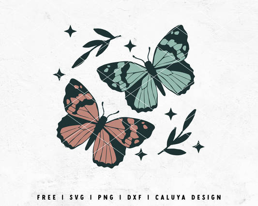 FREE Mystic Butterfly SVG | Botanical SVG Cut File for Cricut, Cameo Silhouette | Free SVG Cut File
