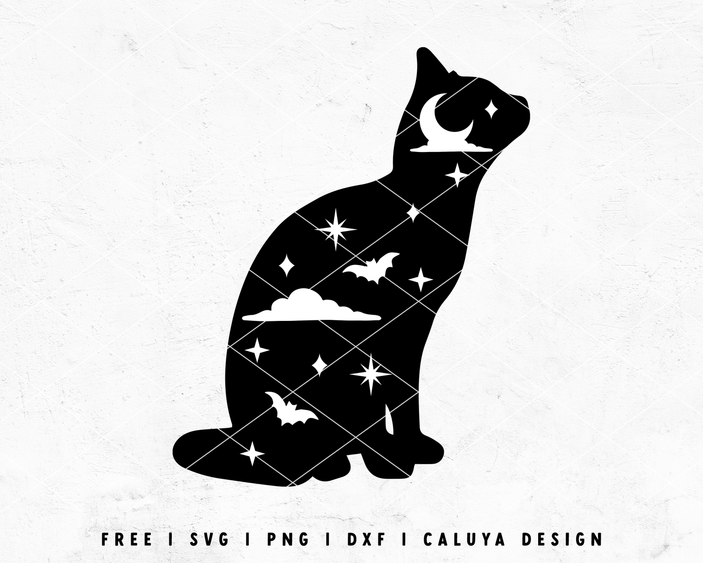FREE Black Cat SVG | Cute Halloween SVG