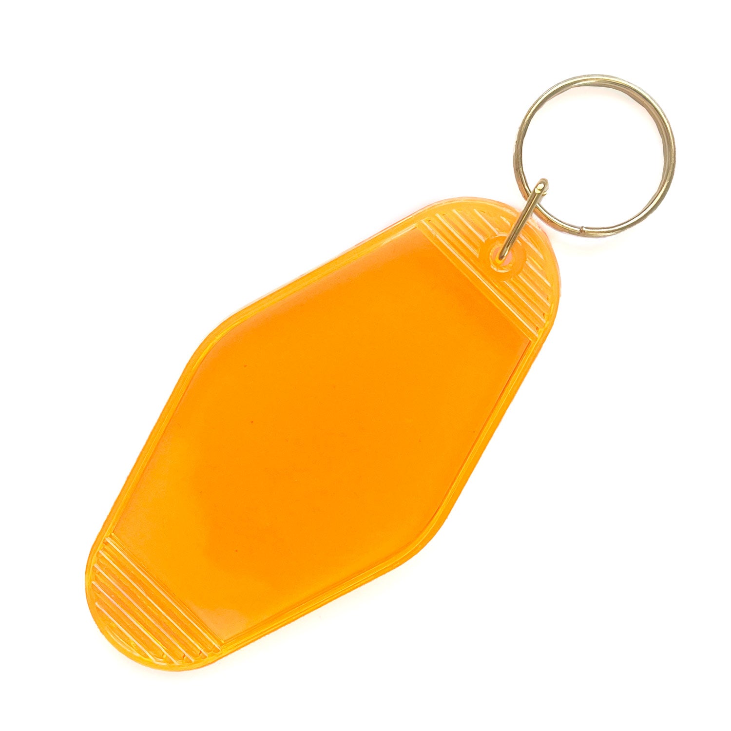neon orange blank motel keychain