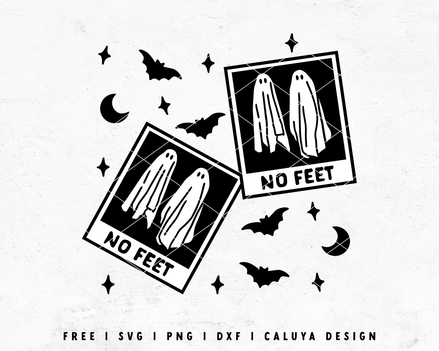 FREE Halloween SVG | No Feet Polaroid Set SVG