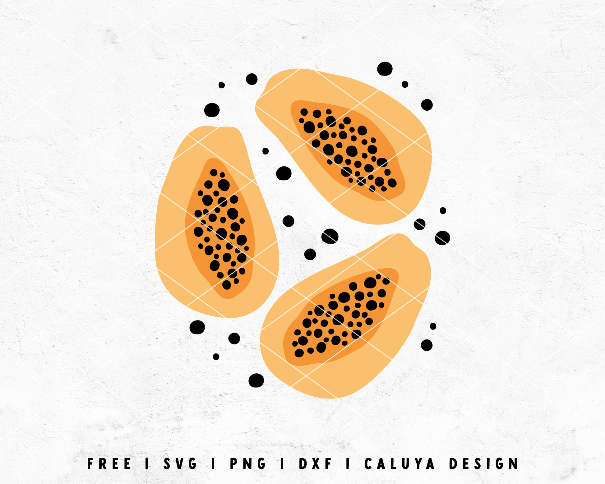 FREE Papaya SVG | Fruits SVG | Summer SVG Cut File for Cricut, Cameo Silhouette | Free SVG Cut File