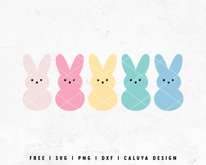 FREE Easter SVG | Easter Bunny SVG | Peeps SVG Cut File for Cricut, Cameo Silhouette | Free SVG Cut File