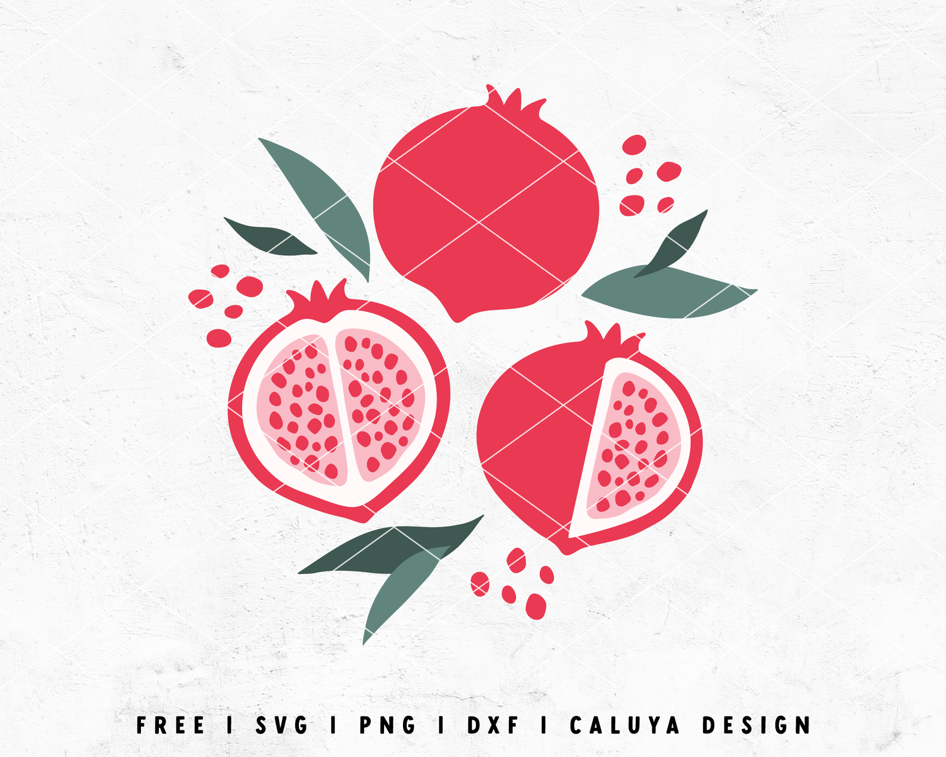 FREE Pomogranate SVG | Fruits SVG Cut File for Cricut, Cameo Silhouette | Free SVG Cut File