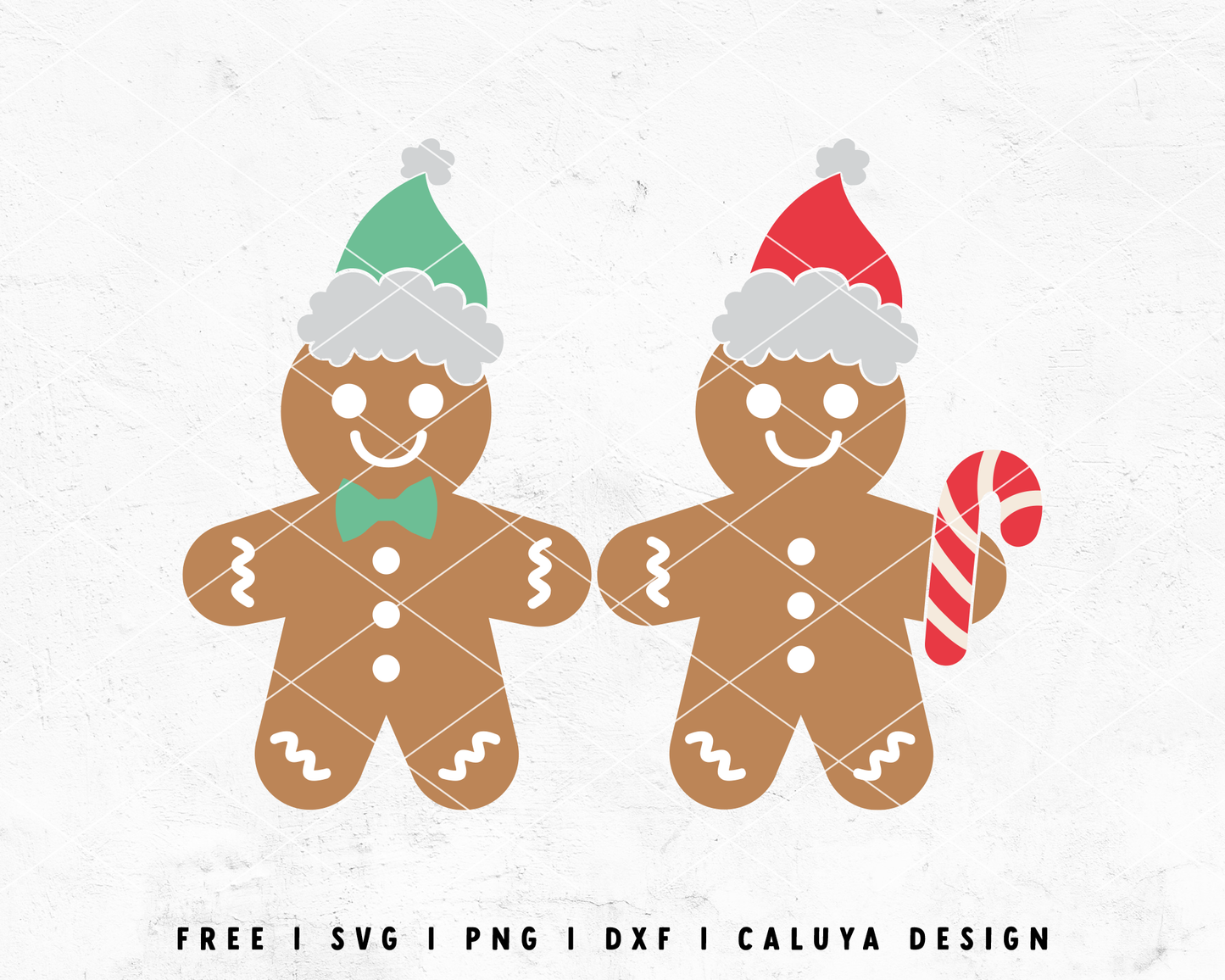 FREE Santa Gingerbread Man SVG | Cute Christmas SVG Cut File for Cricut, Cameo Silhouette | Free SVG Cut File