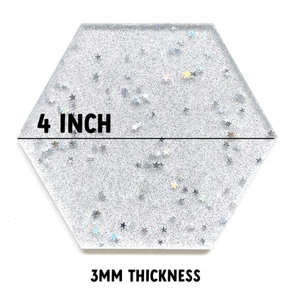 4 Inch Cosmic Glitter Acrylic