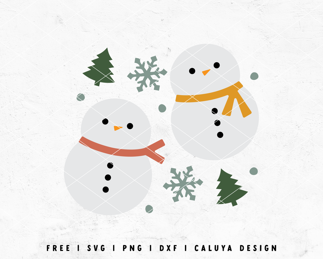 FREE Snowman SVG | Cute Christmas SVG Cut File for Cricut, Cameo ...