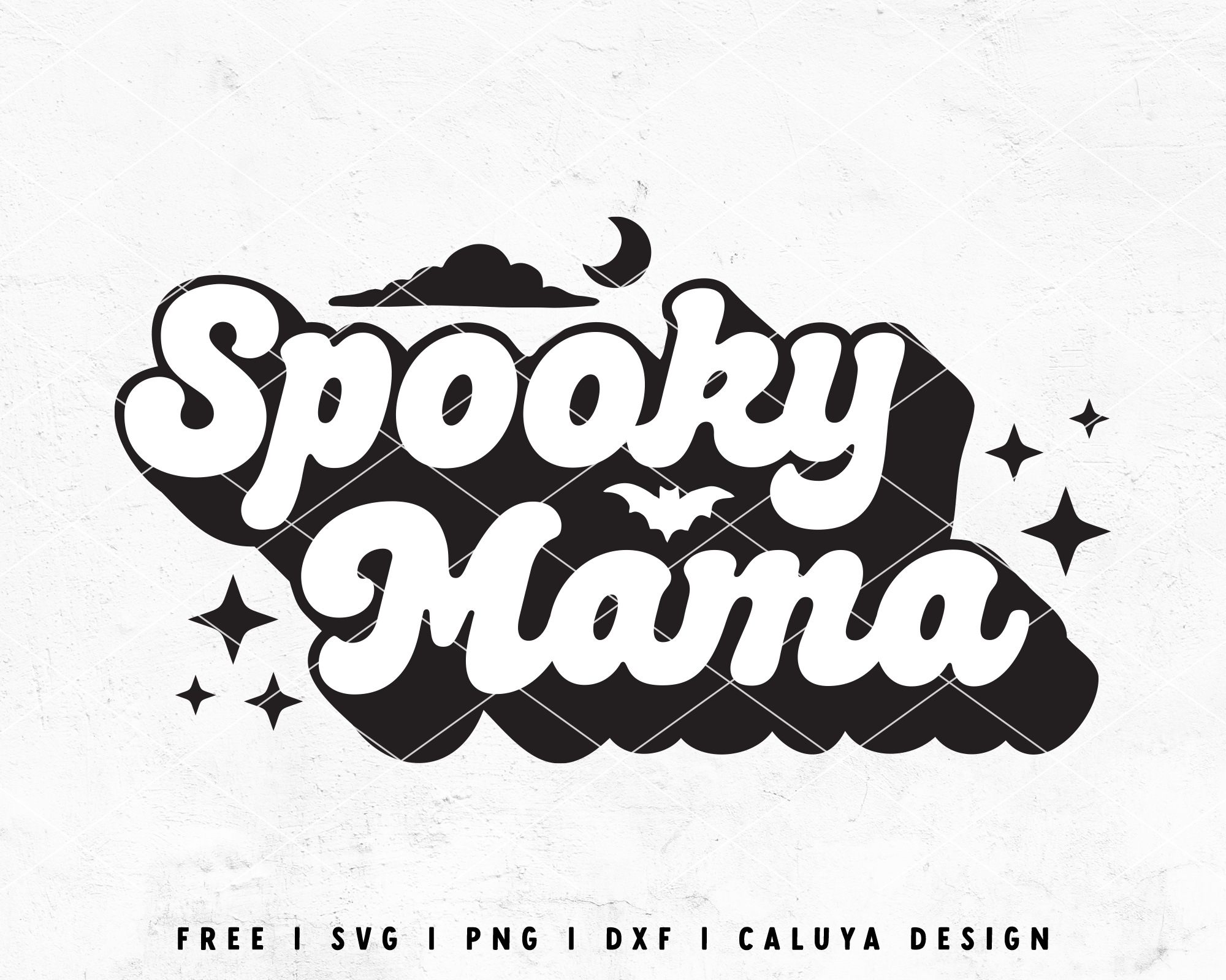 FREE Spooky Mama SVG | Retro Halloween SVG Cut File for Cricut, Cameo