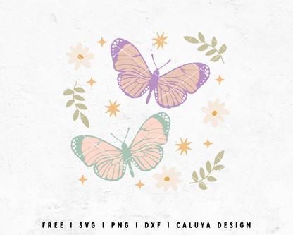 FREE Pastel Butterfly SVG | Spring Butterfly SVG Cut File for Cricut, Cameo Silhouette | Free SVG Cut File