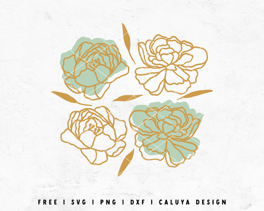 FREE Spring Flower SVG | Boho Flower SVG | Peony SVG Cut File for Cricut, Cameo Silhouette | Free SVG Cut File