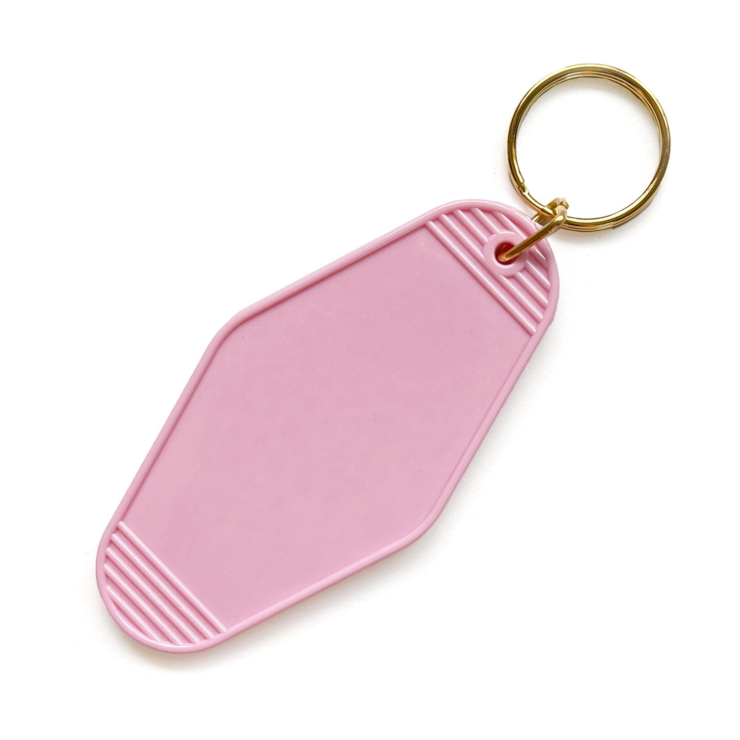 dust pink blank motel keychain