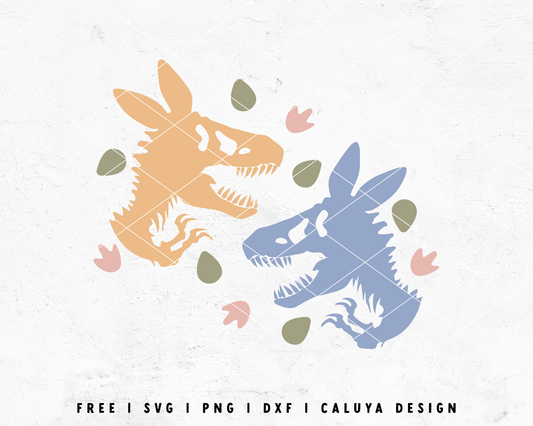 FREE Easter SVG | T-rex Bunny SVG | Boy Easter SVG Cut File for Cricut, Cameo Silhouette | Free SVG Cut File