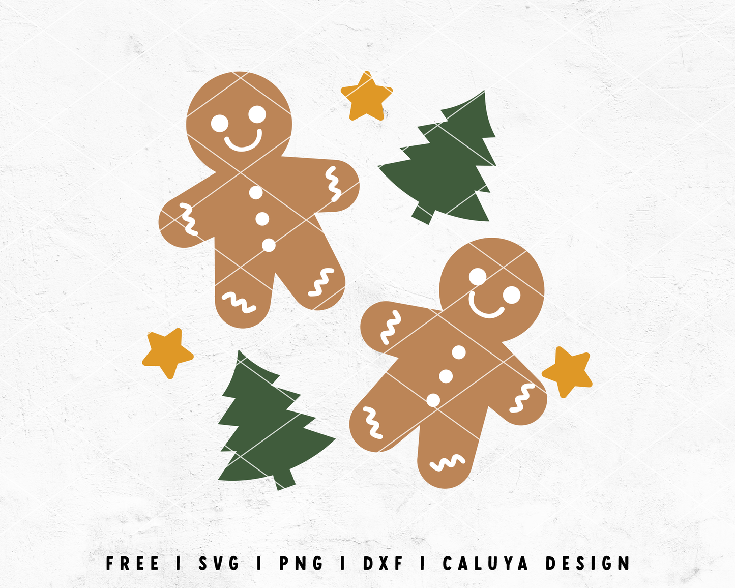 FREE Christmas Tree SVG | Gingerbread Man SVG
