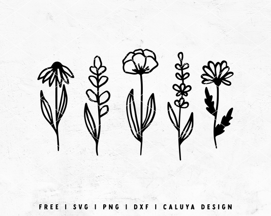 FREE Floral Split Monogram SVG For Cricut, Cameo Silhouette – Caluya Design
