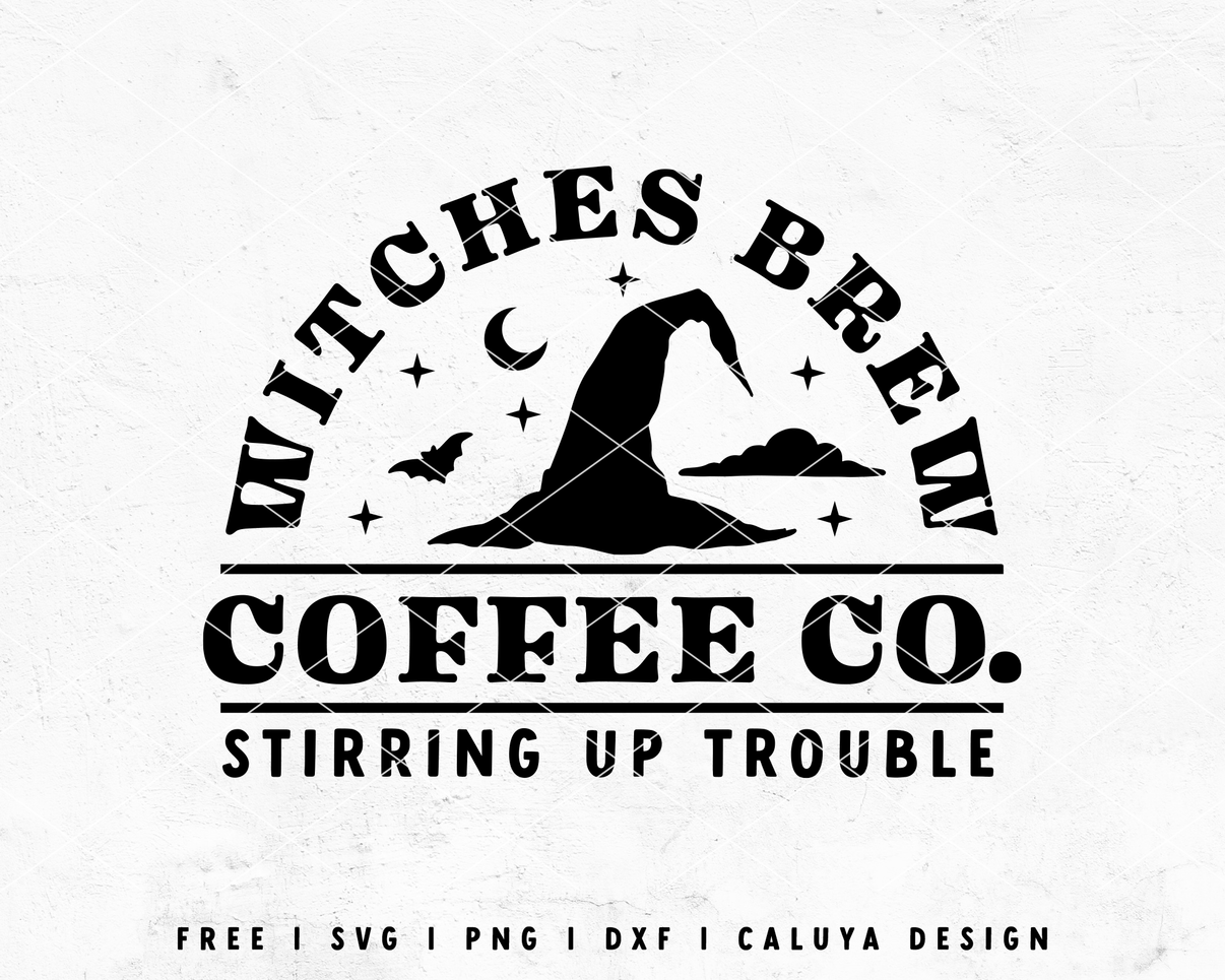 FREE Witches Brew SVG | Halloween SVG Cut File for Cricut, Cameo