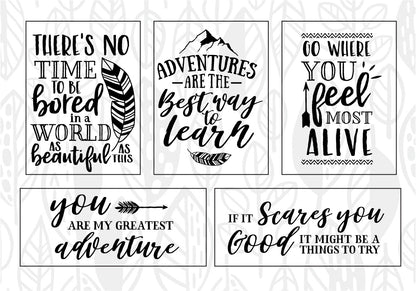 Adventure Quote SVG Bundle | 25 Pack