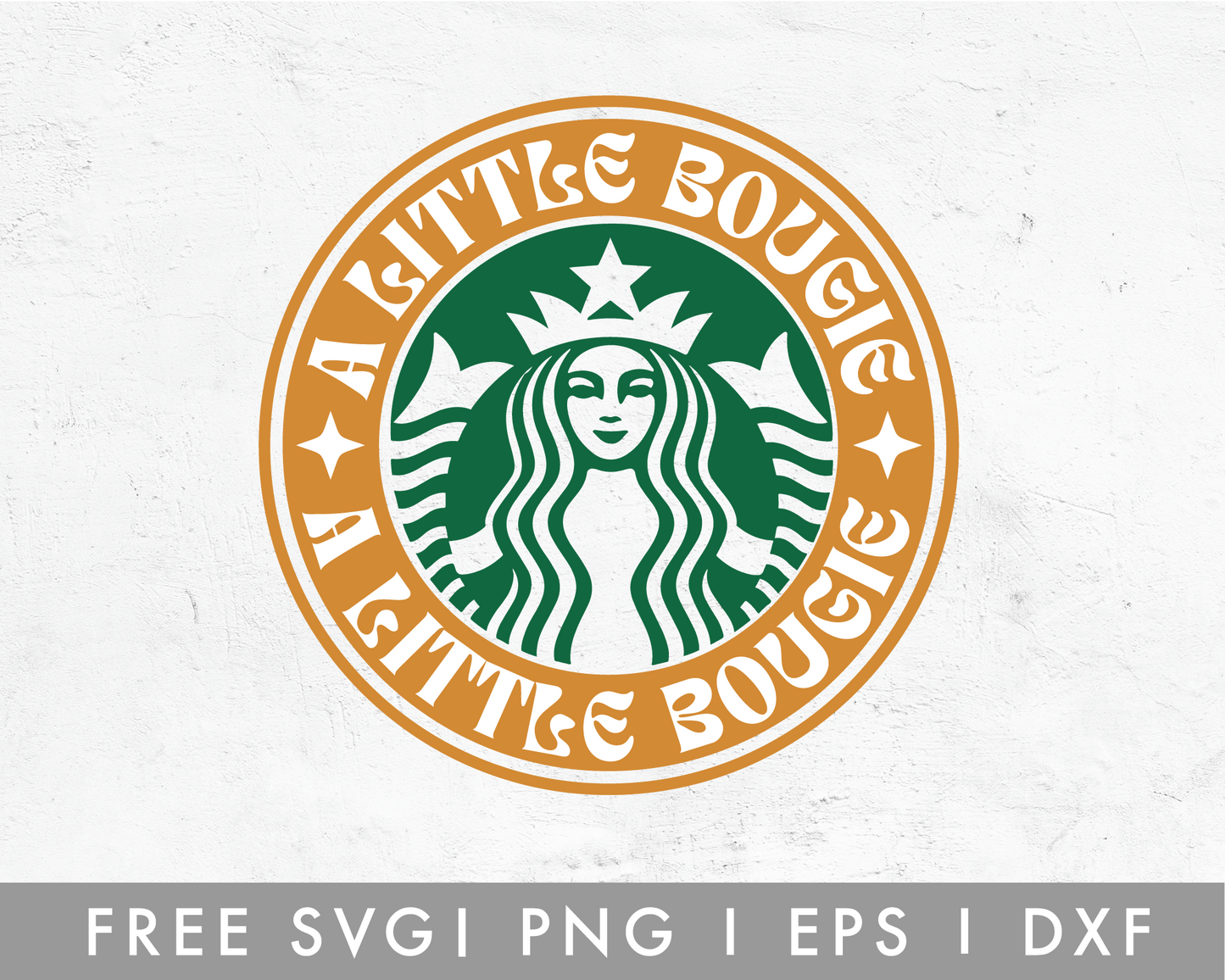 FREE A Little Bougie Starbucks FrameSVG Cut File for Cricut, Cameo Silhouette | Free SVG Cut File