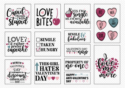 I Hate Valentine's Day SVG Bundle | 25 Pack