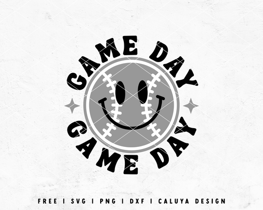 FREE Baseball SVG | Game Day SVG Cut File for Cricut, Cameo Silhouette 