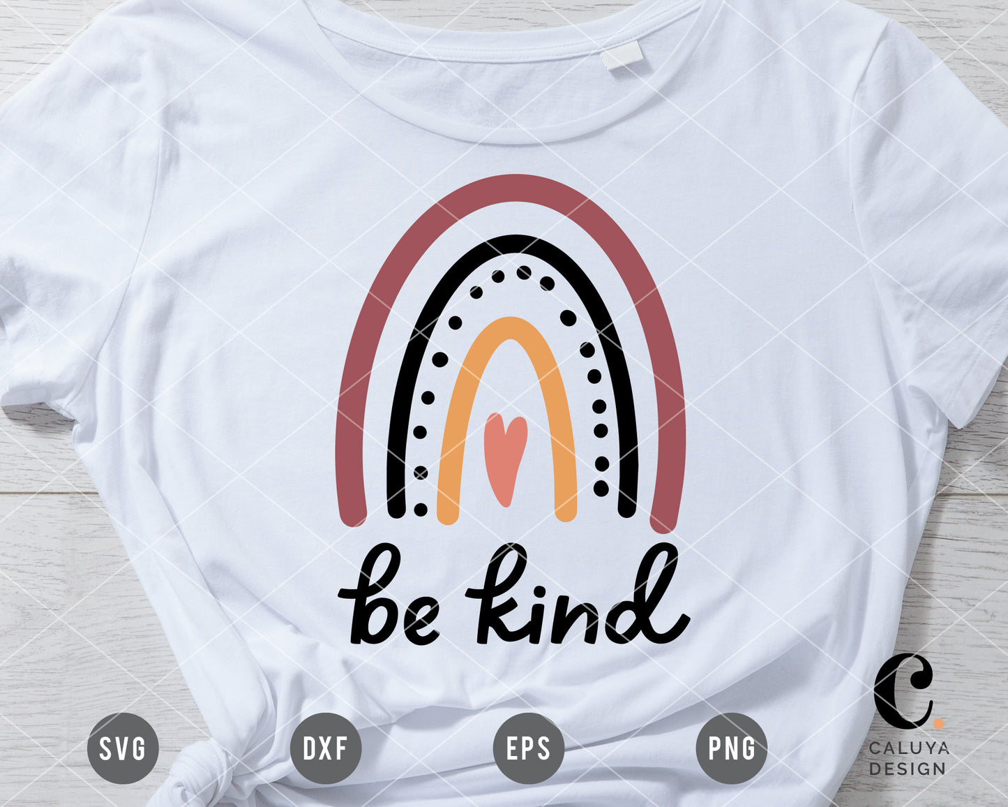 Be Kind With Boho Rainbow SVG