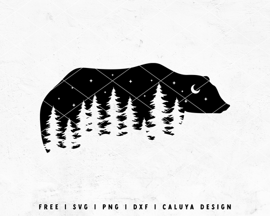 FREE Bear SVG | Mountain SVG | Forest SVG