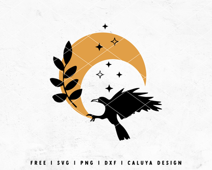 FREE Boho Halloween SVG | Crow SVG